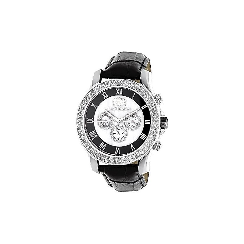 Luxurman Watches Mens Diamond Watch 0.25 90550 1