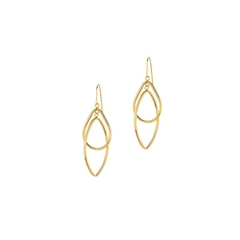 14K Yellow Gold Ladies Drop Earrings ER1 69093 1
