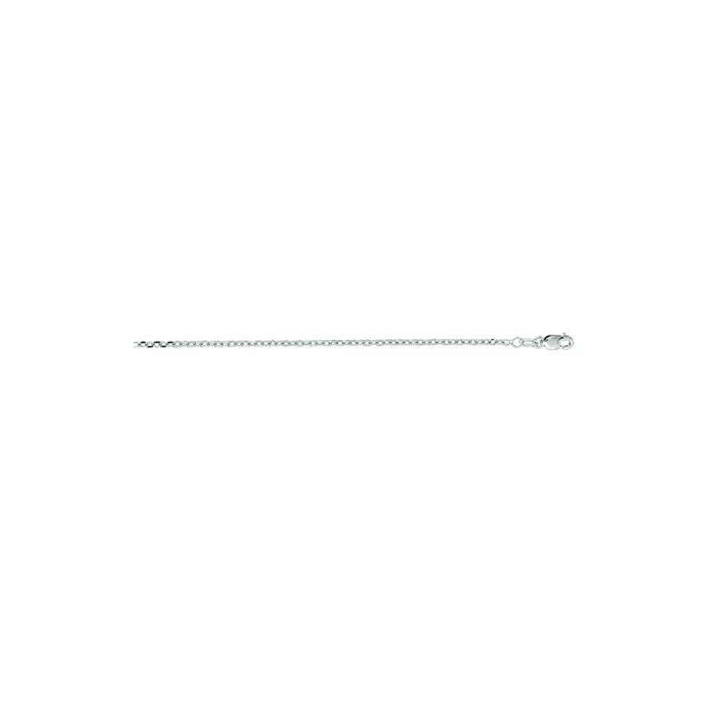 "14K White Gold Cable Chain 24"" inches lo 65021 1