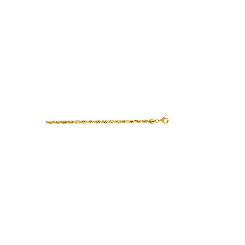 14K Yellow Gold Solid Diamond Cut Rope C 70172 1