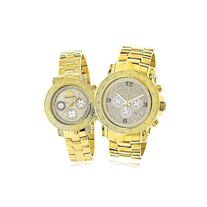 Large New His and Hers Yellow Gold Plate 90032 1