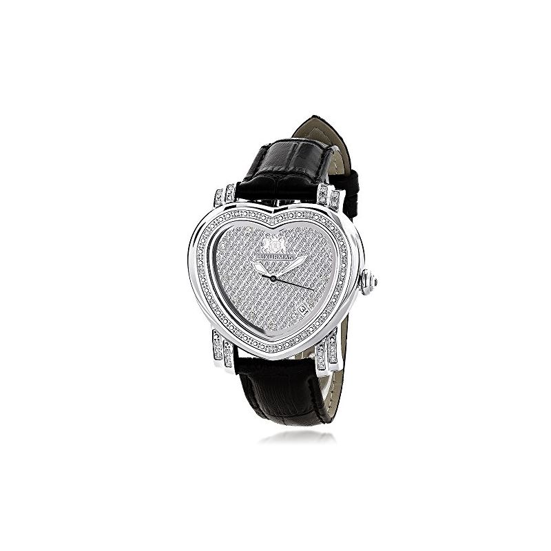 Iced Out Diamond Heart Watch 0.30Ct