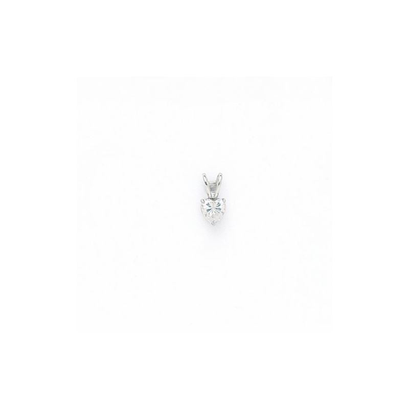 14K Gold Solitaire Pendant CZ PW38 87565 1