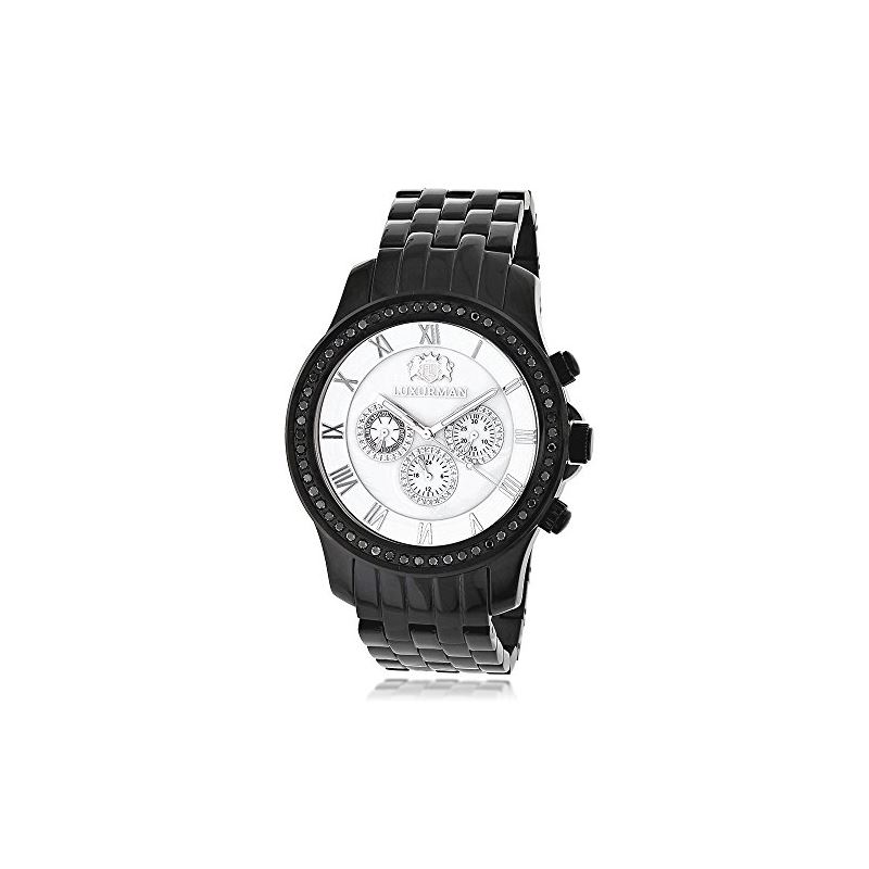 Luxurman Watches: Phantom Black Genuine  90610 1