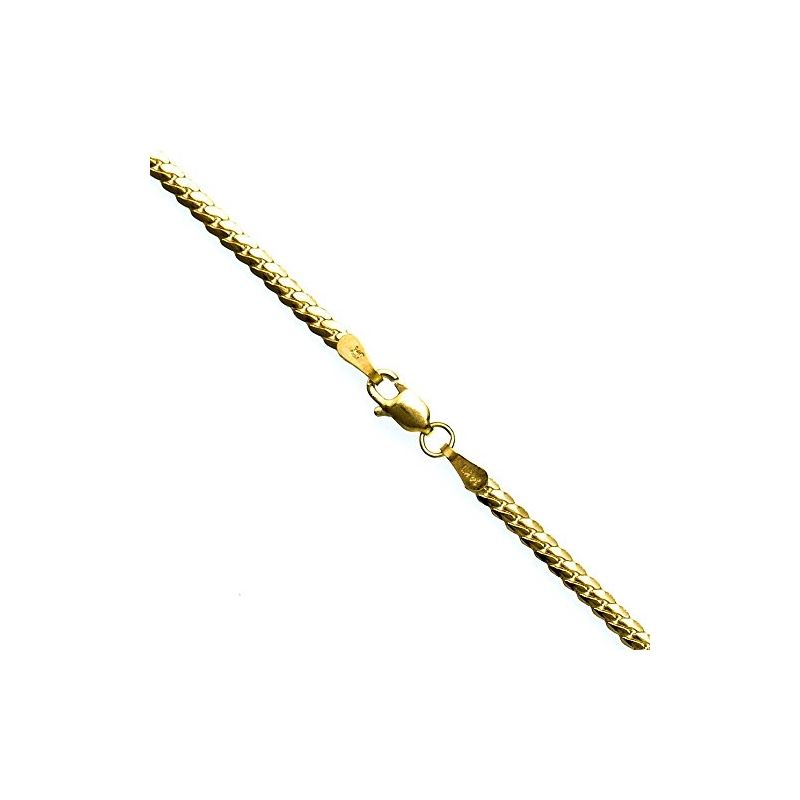 14K YELLOW Gold SOLID BABY CUBAN Chain - 70079 1