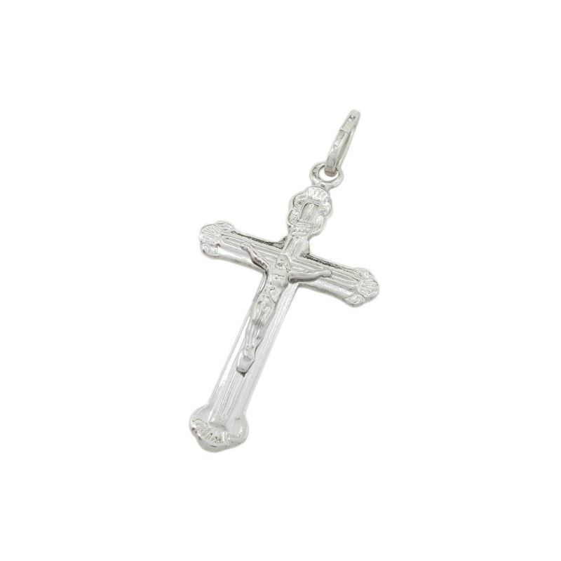Fancy jesus cut crucifix cross pendant S 73144 1