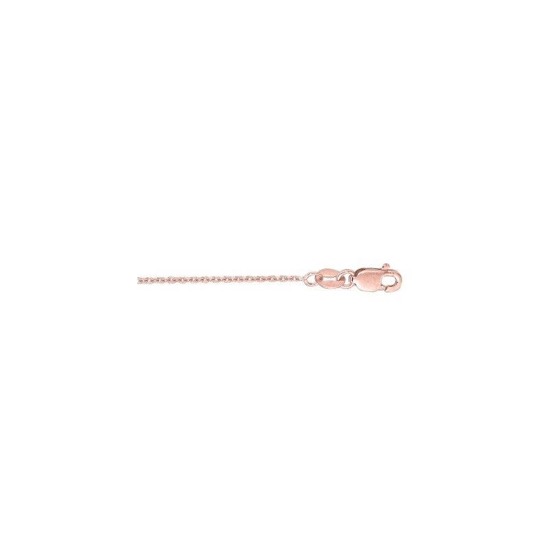 14k Rose Gold 1.1mm wide Classic Cable C 64529 1