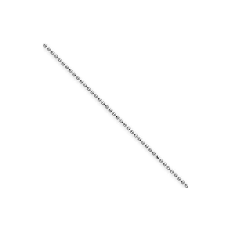 10K WHITE Gold SOLID MOON CUT Chain - 30 60112 1