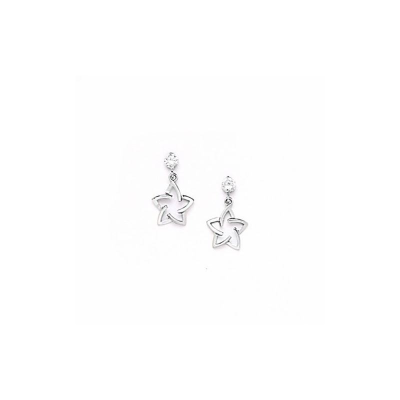14K White Gold star oval drop shap with  66161 1