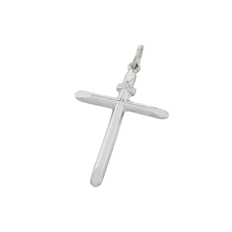 Plain cross silver pendant SB35 44mm tal 79270 1