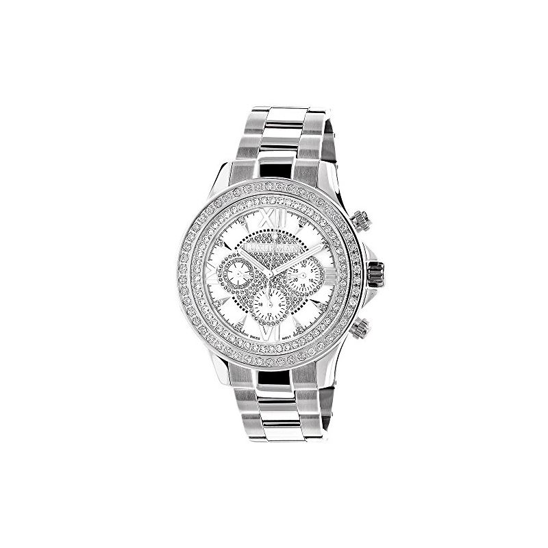 Luxurman Liberty Mens Real Diamond Watch 90177 1