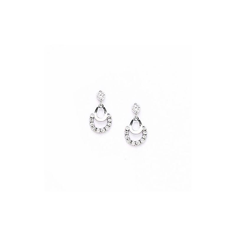 14K White Gold star oval drop shap with  66168 1