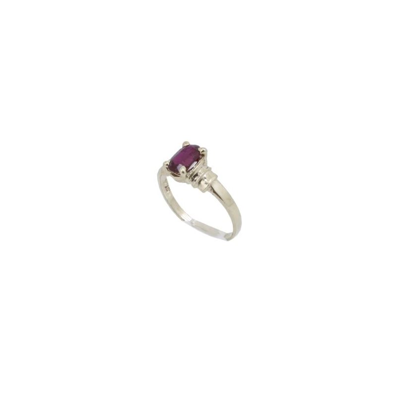 10k Yellow Gold Syntetic red gemstone ri 62631 1