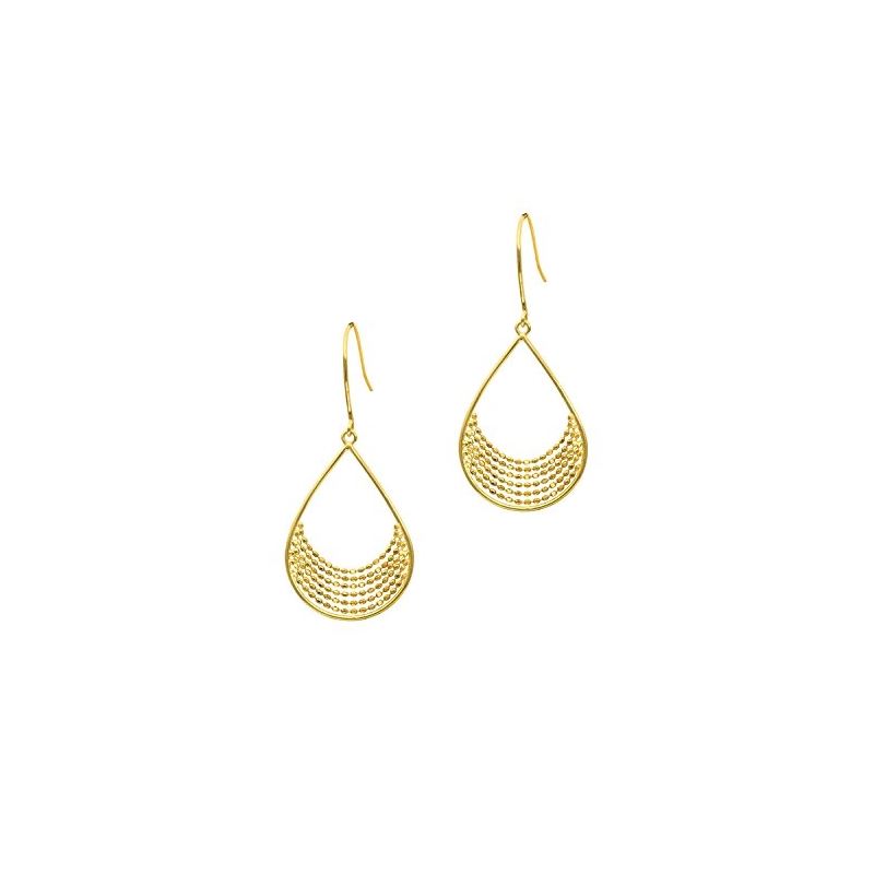 14K Yellow Gold Ladies Drop Earrings ER9 69120 1