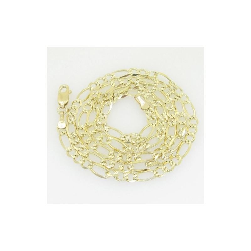 10K Yellow Gold figaro open link chain G 60896 1