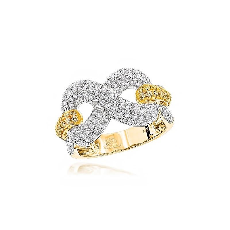 Cocktail Unique White Yellow 1.5 Ctw Diamonds Infi