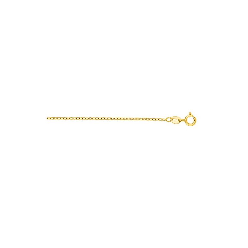 "14K Yellow Gold Faceted Cable Chain 16""  67616 1