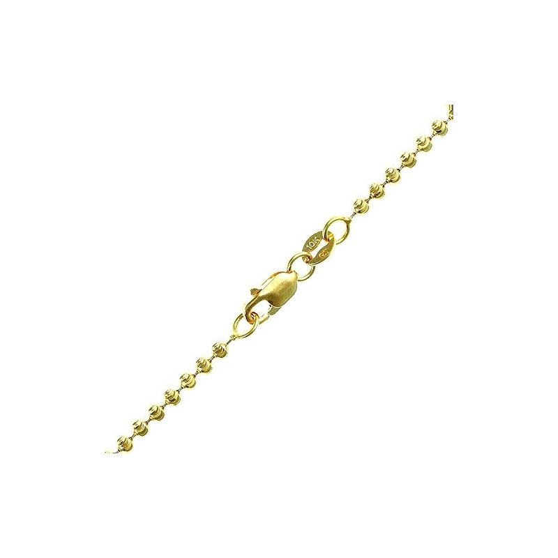 14K YELLOW Gold MOON CUT SOLID CHAIN - 2 69566 1