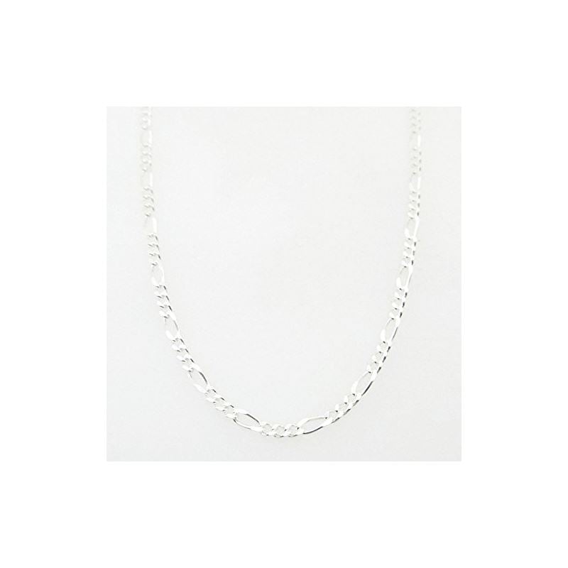 Silver Figaro link chain Necklace BDC74 79633 1