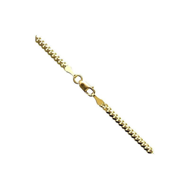 14K YELLOW Gold SOLID ITALY CUBAN Chain  70348 1