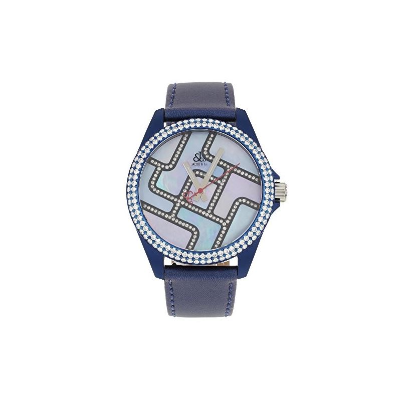 Jacob Co. Swiss Unisex 40MM Blue Band Case Diamond