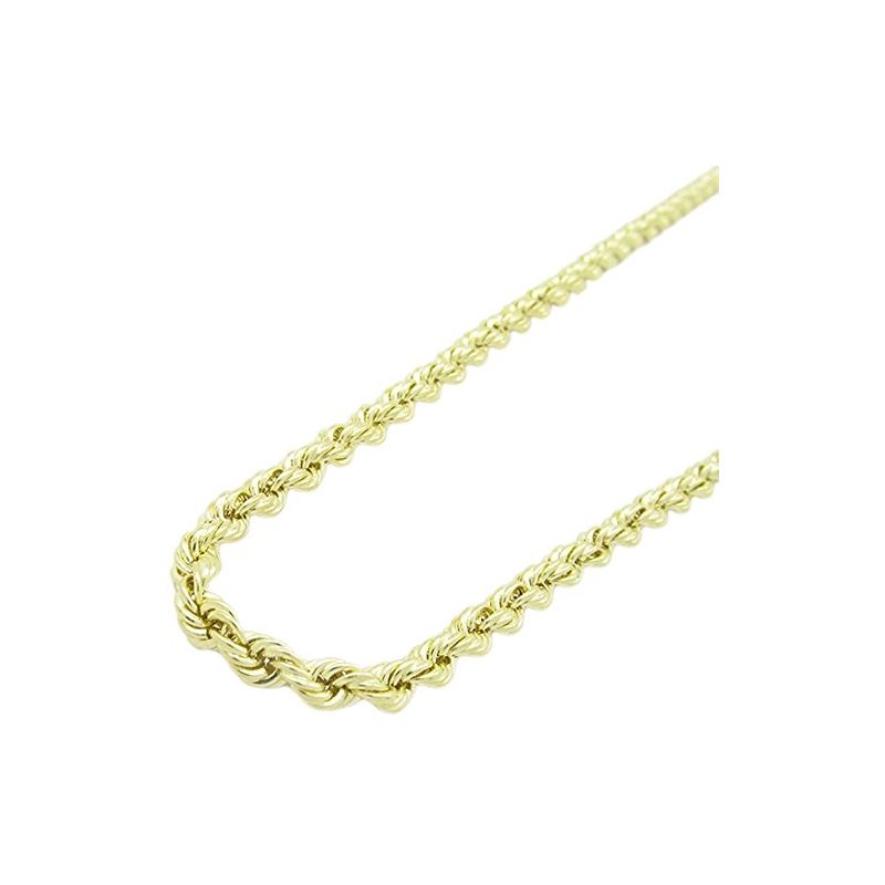 Mens 10k Yellow Gold skinny rope chain E 77993 1