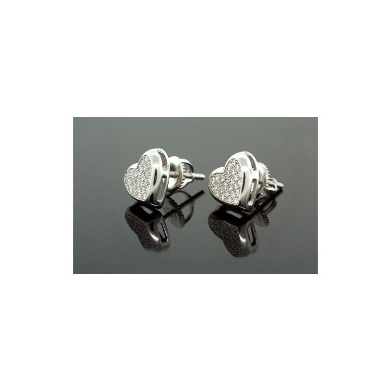 .925 Sterling Silver White Heart White C 58602 1