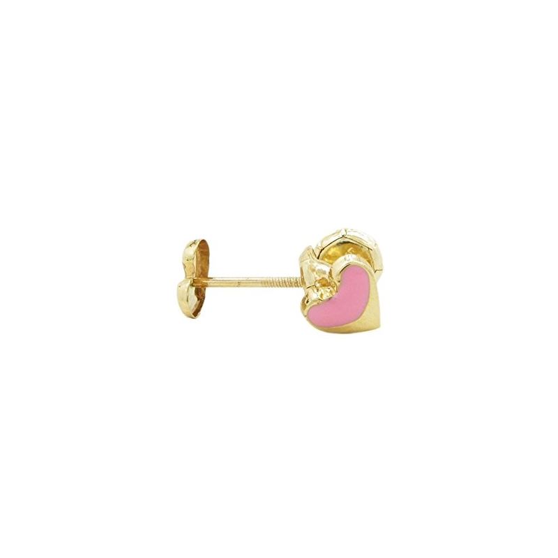 14K Yellow gold Heart stud earrings for  68805 1