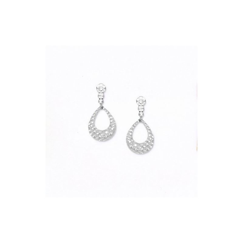 14K White Gold star oval drop shap with  66138 1