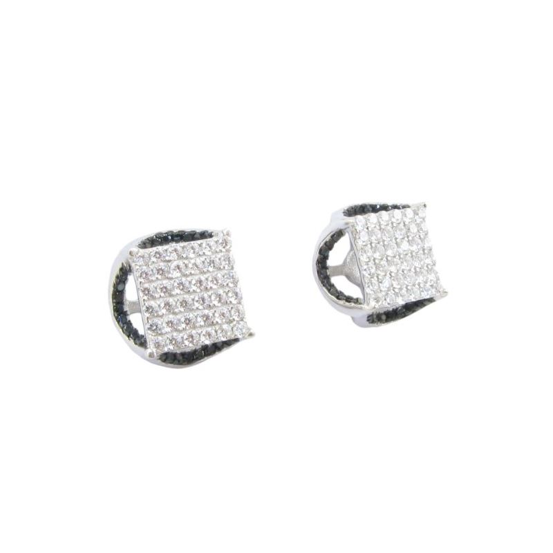 Mens .925 sterling silver White and blac 76696 1