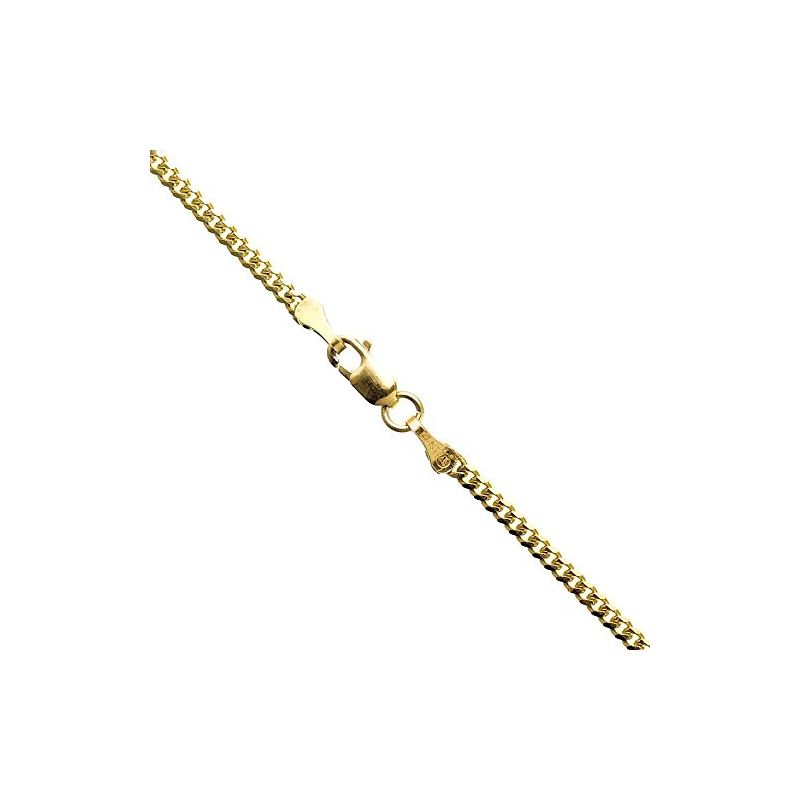 14K YELLOW Gold SOLID ITALY CUBAN Chain  70340 1