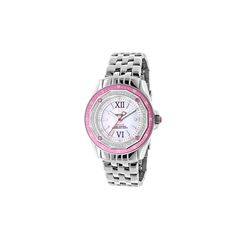 Pink Watches: Falcon Ladies Real Diamond 91031 1