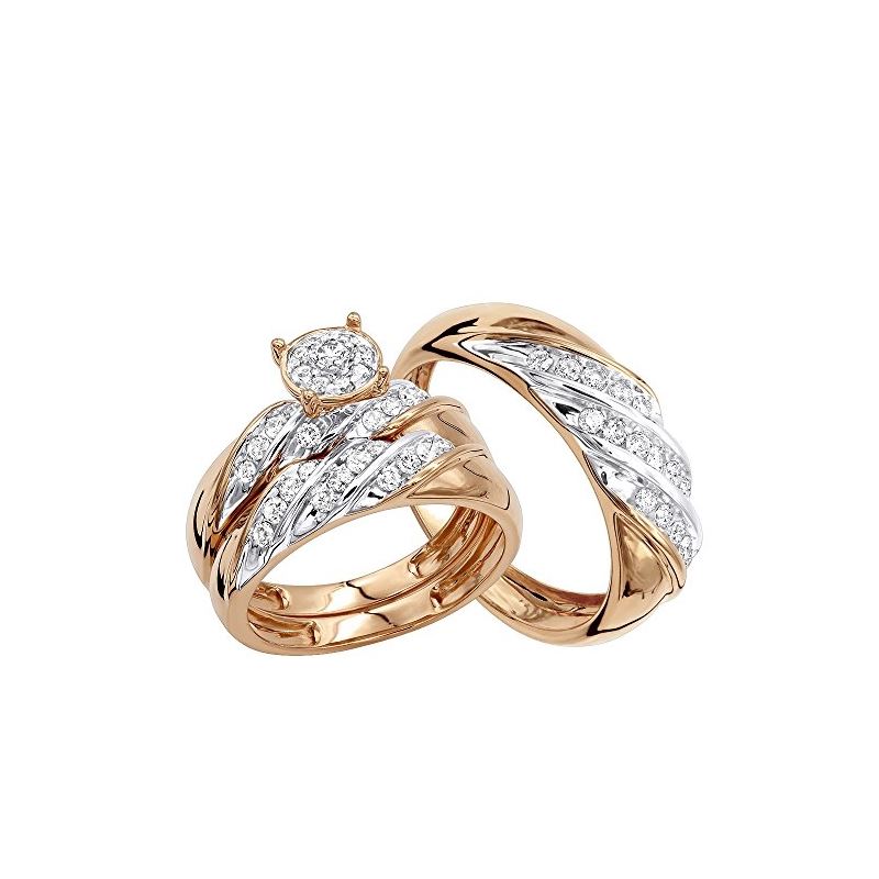 Affordable 10K Gold Diamond Engagement Ring Weddin