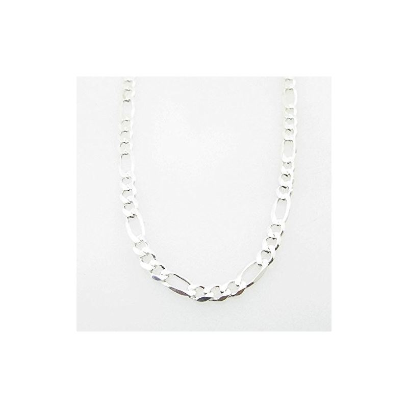 Silver Figaro link chain Necklace BDC83 79688 1