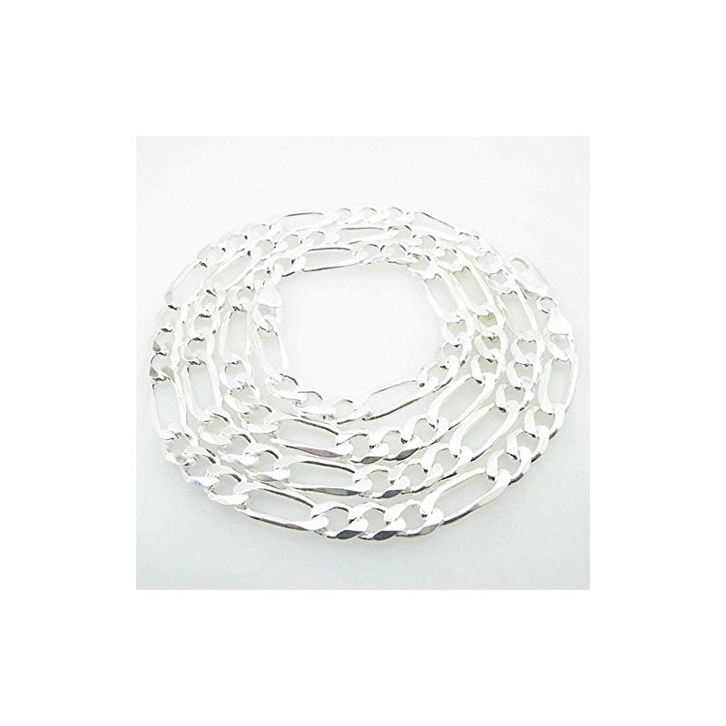 Silver Figaro link chain Necklace BDC79 79667 1