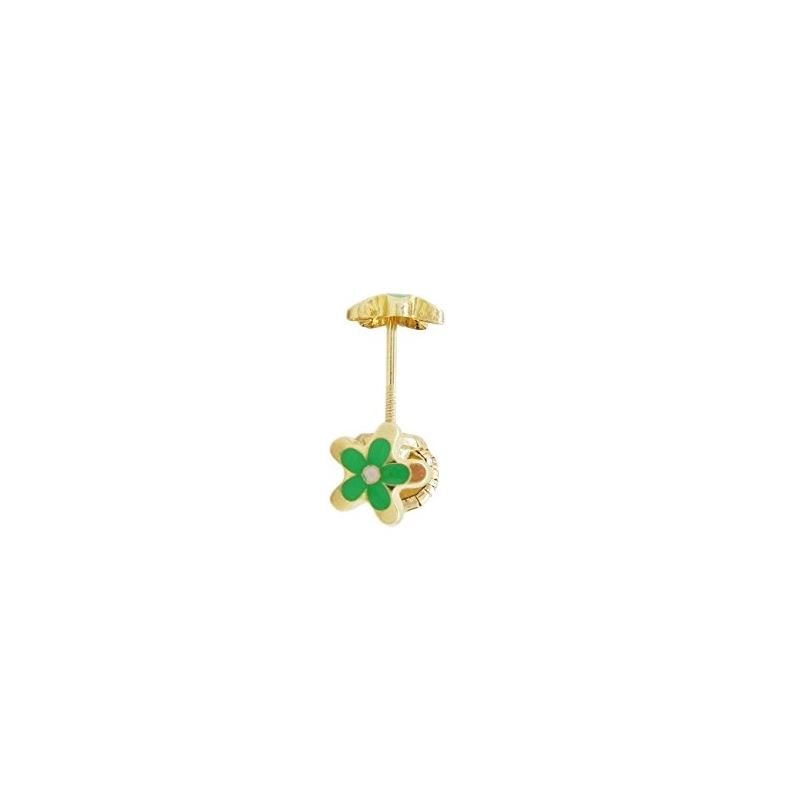 14K Yellow gold Flower stud earrings for 68243 1