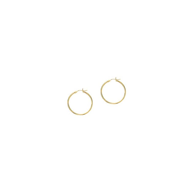 10K Yellow Gold Ladies Hoop Earrings 263 61381 1