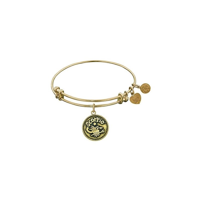 Angelica Ladies Zodiac Collection Bangle Charm 7.2