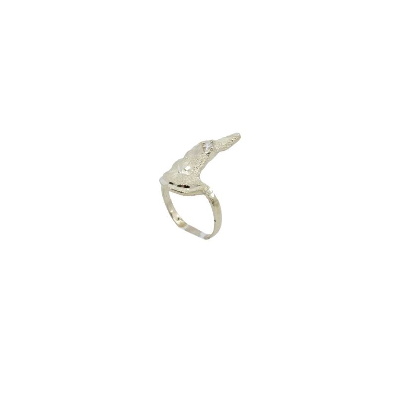 10k Yellow Gold Finger white ring ajr29  60904 1