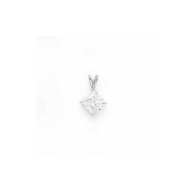 14K Gold Solitaire Pendant CZ PW35 87562 1