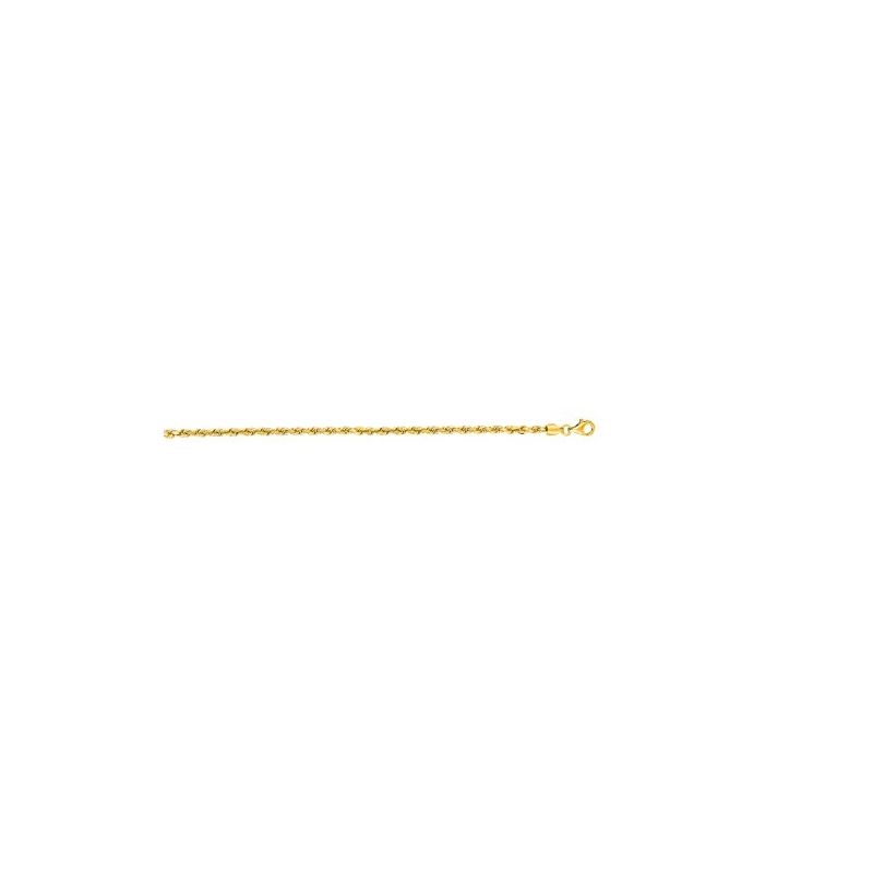 14K Yellow Gold Solid Diamond Cut Rope C 70178 1