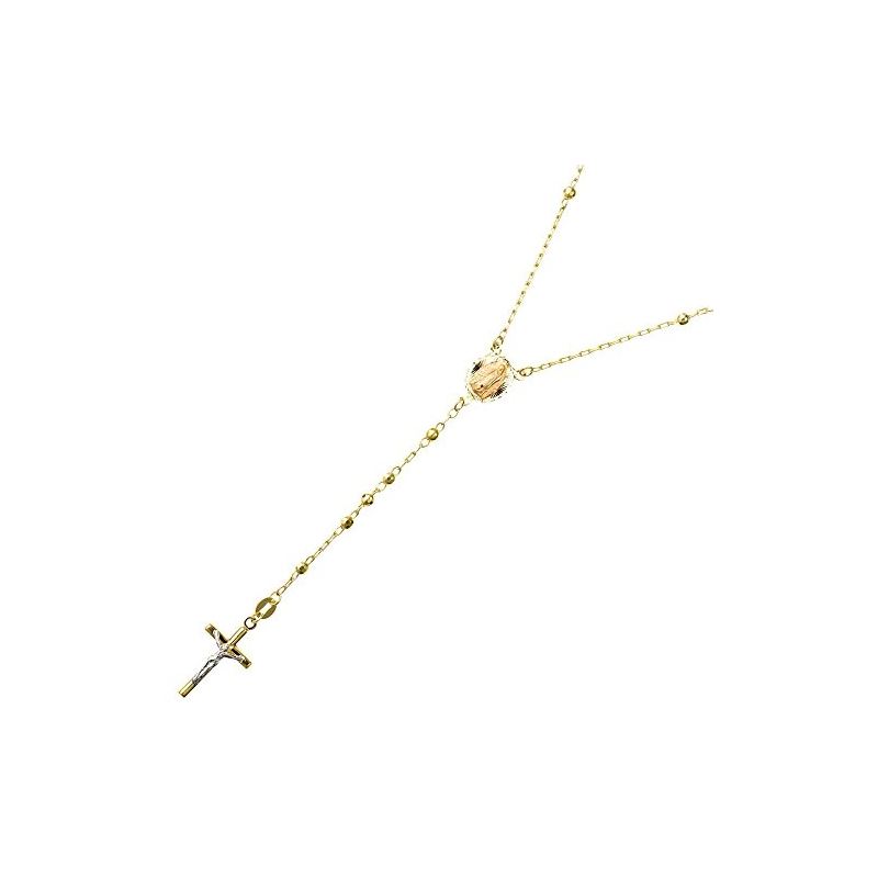 10K YELLOW Gold HOLLOW ROSARY Chain - 28 61292 1