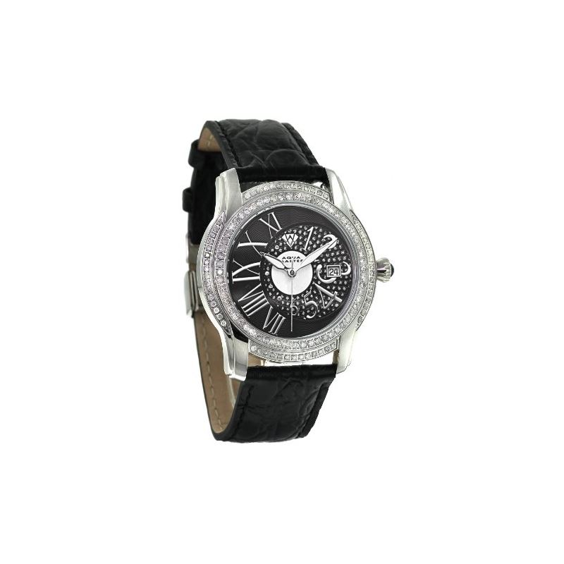 Men's Classic 1.70Ct Diamond Watch With Black