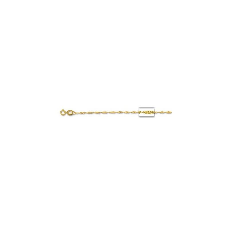 14K Yellow Gold 1.0mm wide Diamond Cut S 66439 1