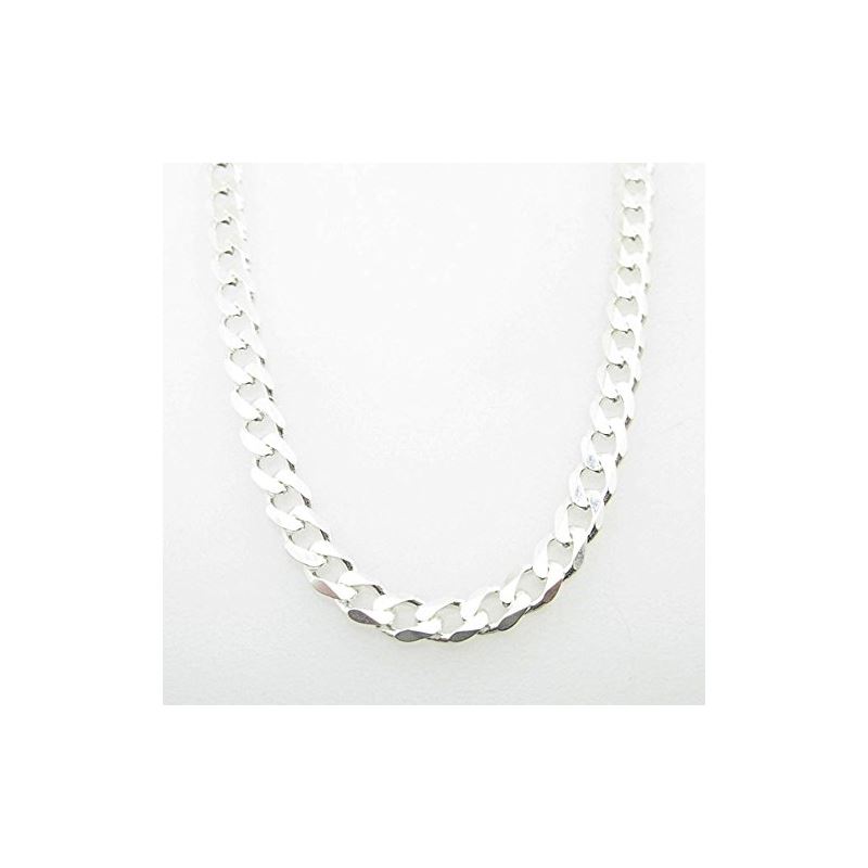 Silver Curb link chain Necklace BDC95 79584 1