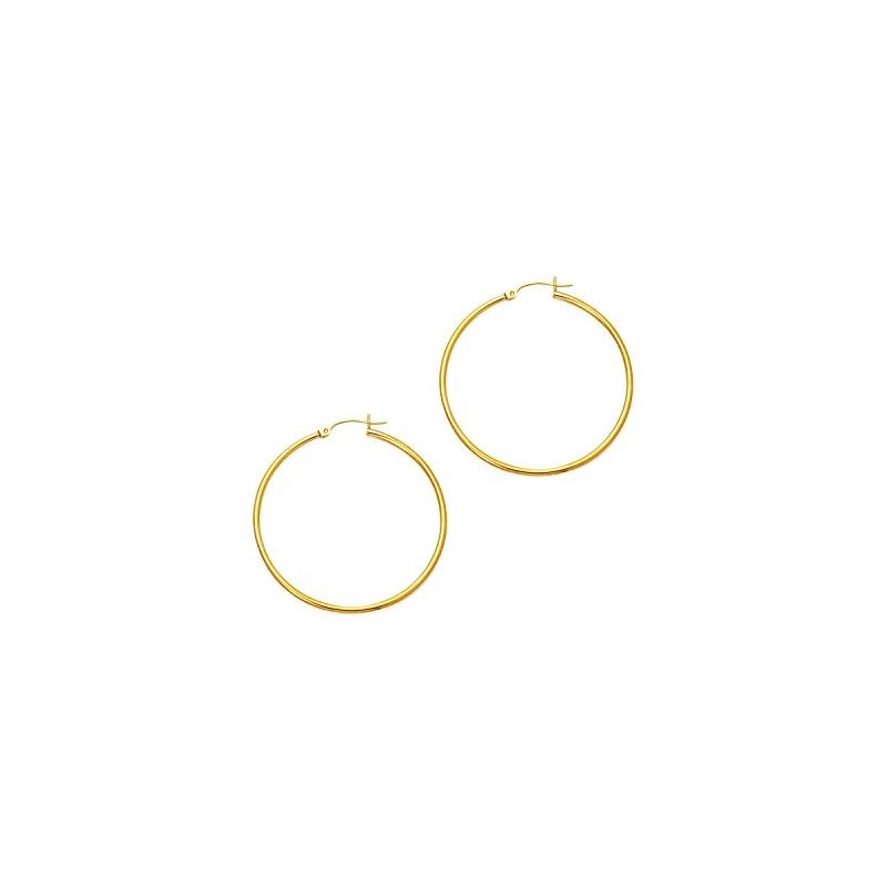 10K Yellow Gold Ladies Hoop Earrings 254 61379 1