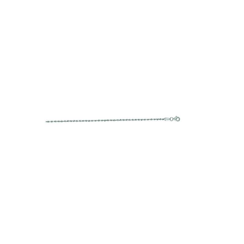 14K White Gold Solid Diamond Cut Rope Ch 65879 1