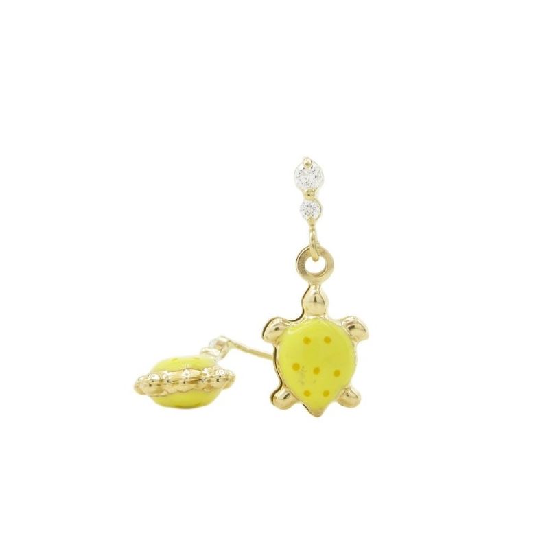 14K Yellow gold Tortoise cz chandelier e 70754 1