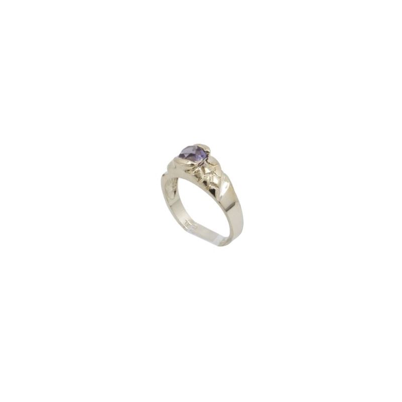 10k Yellow Gold Syntetic purple gemstone 62463 1