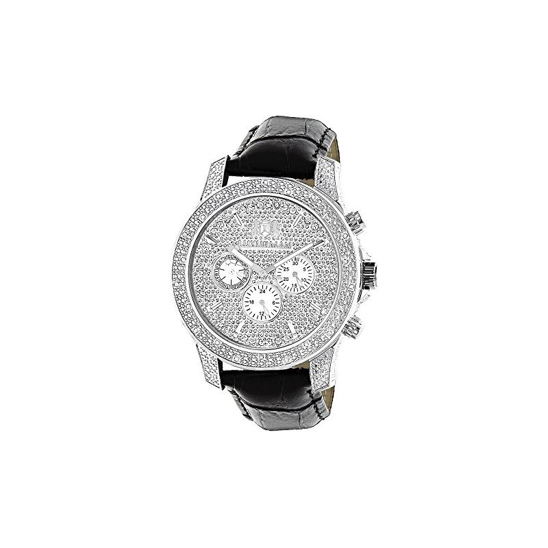 Luxurman Mens Diamond Watch 0.50 ct Free 90365 1